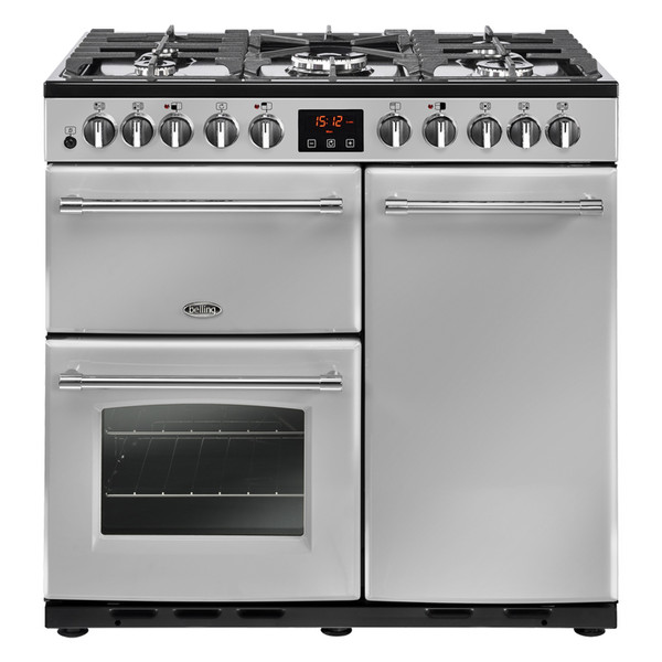 Belling Farmhouse 90 DFT Deluxe Range cooker Gas hob A Stainless steel