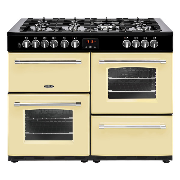 Belling Farmhouse 110 DFT Range cooker Gas hob Cream