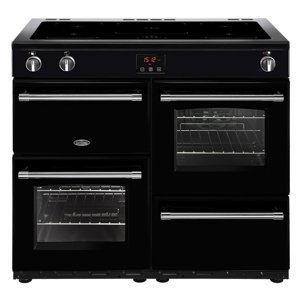 Belling Farmhouse 100Ei Range cooker Induction hob Schwarz