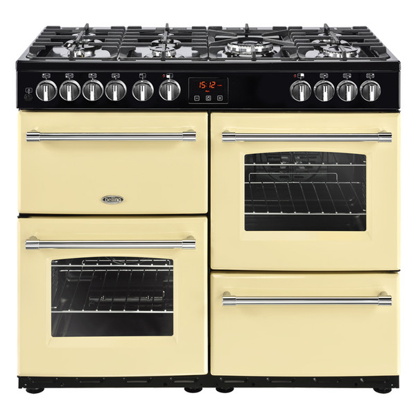 Belling Farmhouse 100DFT Range cooker Gas hob Cream