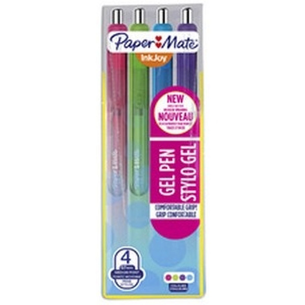 Papermate Inkjoy Gel Retractable gel pen Blue,Green,Magenta,Purple 4pc(s)