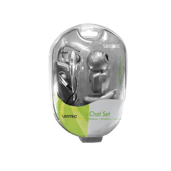 Leotec Chat Set Binaural Verkabelt Silber Mobiles Headset