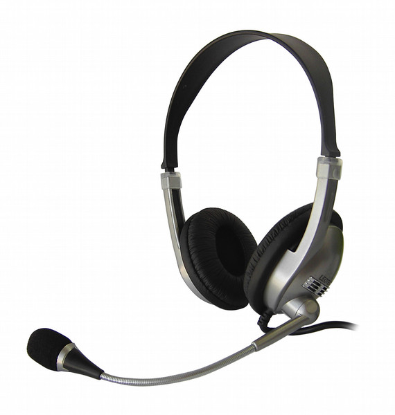 Leotec Headset VoIP (Basic) Binaural Wired Black,Silver mobile headset