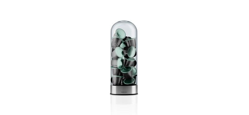 Eva Solo 501101 25capsules Glass Silver,Transparent coffee capsule holder