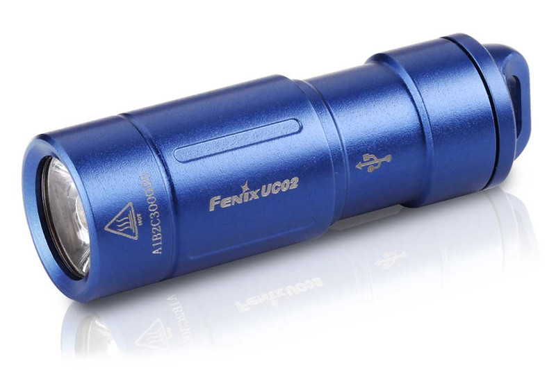 Fenix UC02 Schlüsselanhänger-Blinklicht LED Blau Taschenlampe