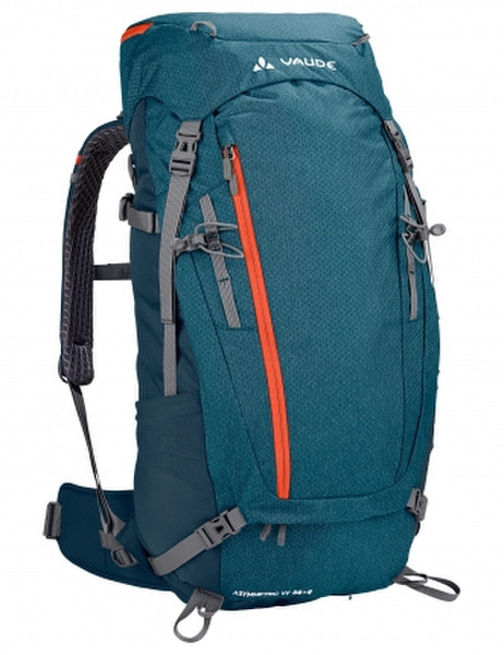VAUDE Asymmetric 38+8 Female 46L Polyester,Polyurethane Blue,Orange travel backpack