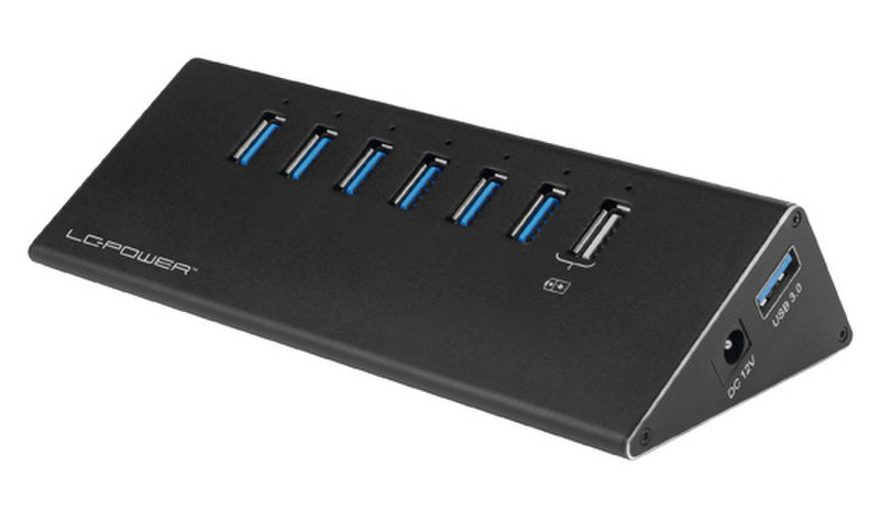 LC-Power USB Hub USB 3.0 (3.1 Gen 1) Type-A 5000Мбит/с Черный