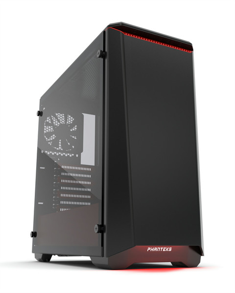 Phanteks Eclipse P400S Tempered Glass Midi-Tower Black,Red computer case