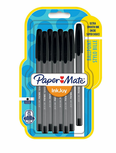 Papermate InkJoy 100 Stick ballpoint pen Medium Schwarz 8Stück(e)