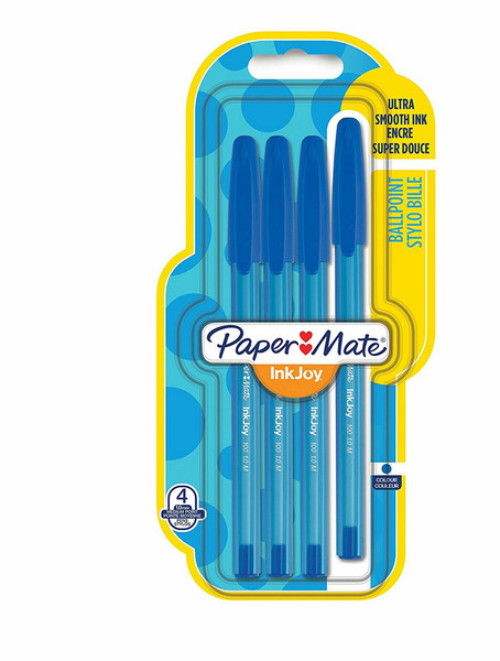 Papermate InkJoy 100 Stick ballpoint pen Medium Blue 4pc(s)