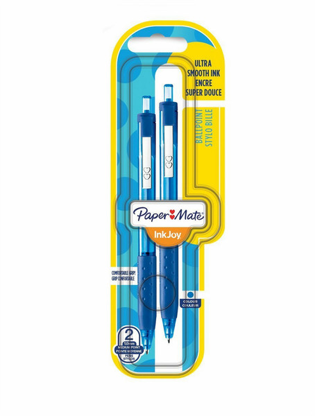 Papermate InkJoy 300RT Clip-on retractable ballpoint pen Blue 2pc(s)