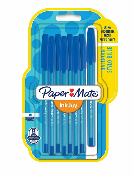 Papermate InkJoy 100 Stick ballpoint pen Medium Blau 8Stück(e)