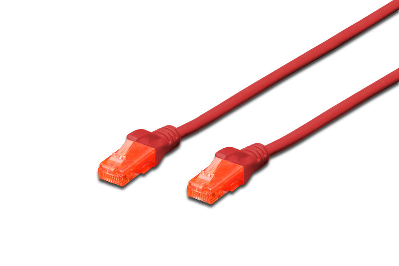 ASSMANN Electronic DK-1617-005/R 0.5m Cat6 U/UTP (UTP) Rot Netzwerkkabel