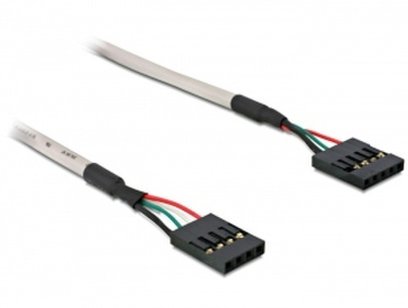 DeLOCK USB Pinheader 4pin/5pin FM/FM 0.4м Серый кабель USB