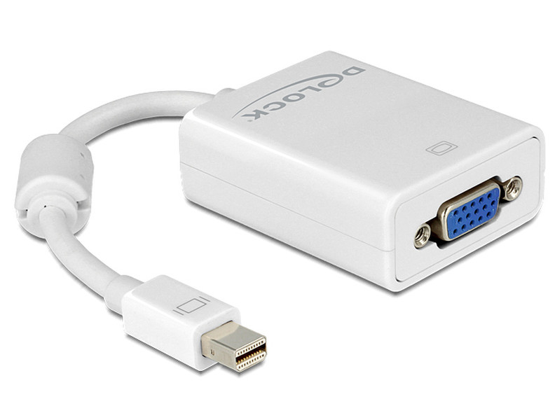 DeLOCK Adapter mini Displayport / VGA FM mini Displayport 20-pin M VGA 15-pin FM Белый кабельный разъем/переходник