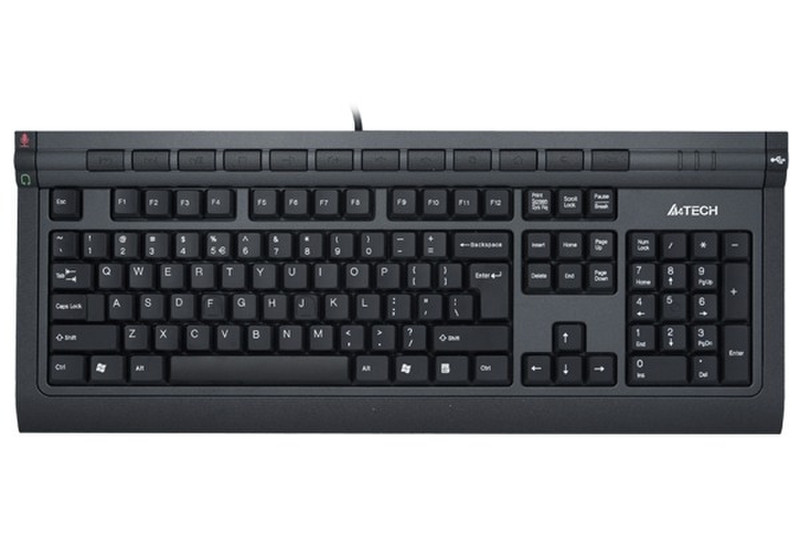 A4Tech KL-45MU USB+PS/2 QWERTY Black keyboard