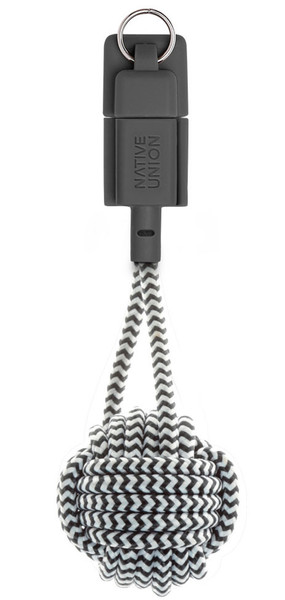 Native Union Key Cable 0.165м Lightning USB A Черный, Белый дата-кабель мобильных телефонов