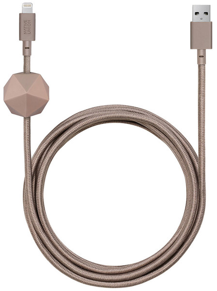 Native Union ACABLE-L-TAU-NC 1.8m Lightning USB A Graubraun Handykabel