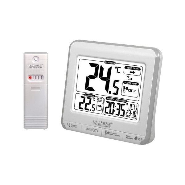 La Crosse Technology WS6811WHI-SIL Battery Silver,White weather station
