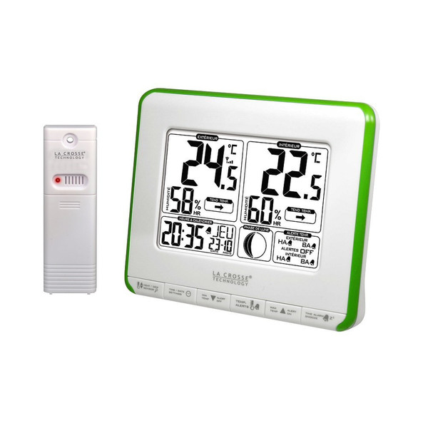 La Crosse Technology WS6812W-GREEN Battery Green,White weather station