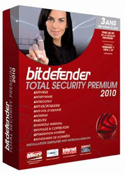 Editions Profil BitDefender Total Security Premium 2010 - 3 Ans 3Benutzer 3Jahr(e) Französisch