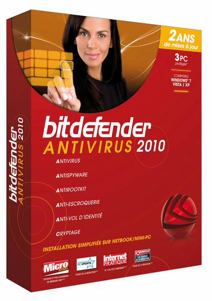 Editions Profil BitDefender Antivirus 2010 3Benutzer 2Jahr(e) Französisch