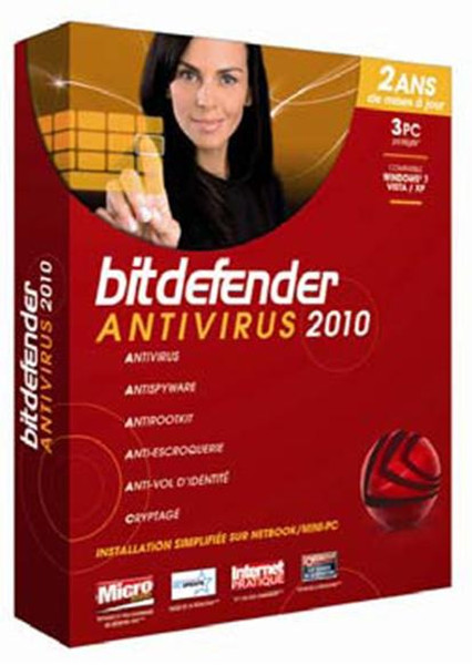 Editions Profil BitDefender Antivirus 2010 - 2 ans, 3 PC 3user(s) 2year(s) French
