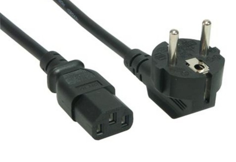 Alcasa B-1500-3 3m CEE7/7 C13 coupler Black power cable