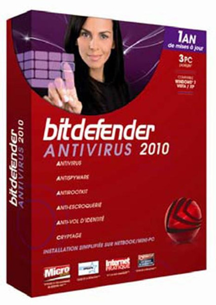Editions Profil BitDefender Antivirus 2010 - 1 an, 3 PC 3Benutzer 1Jahr(e) Französisch