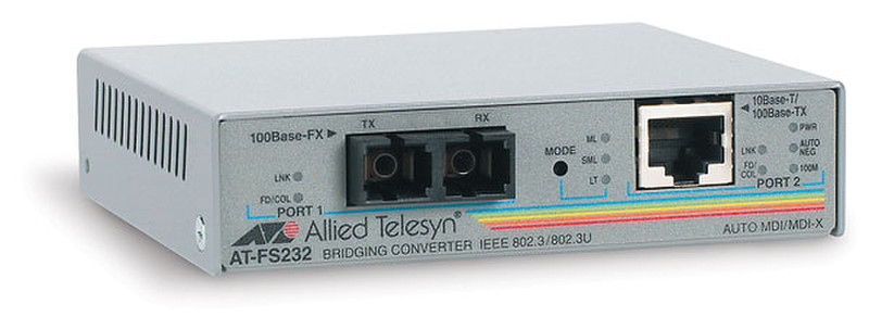 Allied Telesis AT-FS232SC/1 100Мбит/с сетевой медиа конвертор