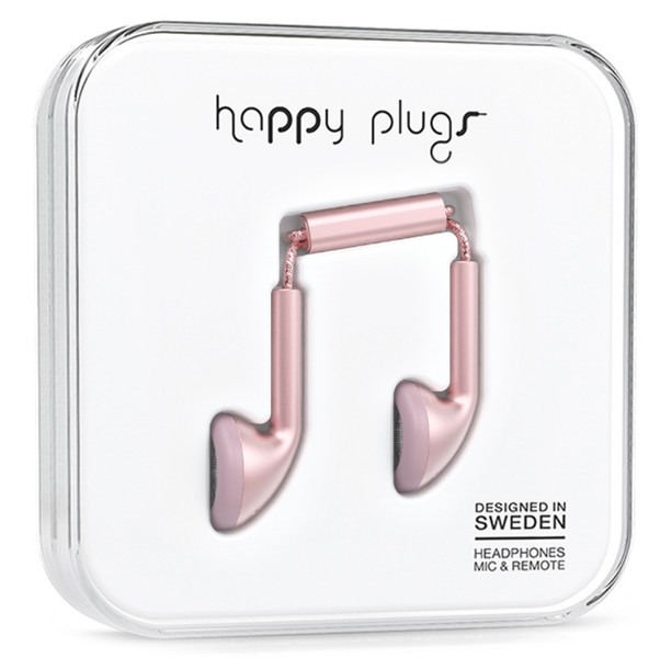 Happy Plugs Earbug In-ear Binaural Wired Gold,Pink