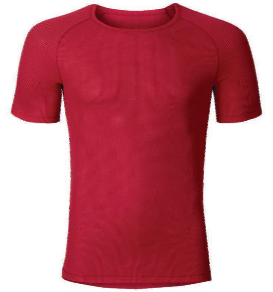 Odlo Cubic Shirt XXL Short sleeve Crew neck Polyester Red