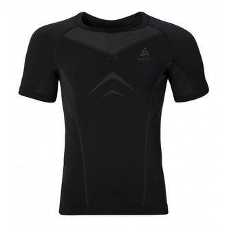 Odlo 184002 T-shirt L Short sleeve Crew neck Black