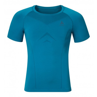 Odlo 184002 T-shirt XL Short sleeve Crew neck Blue