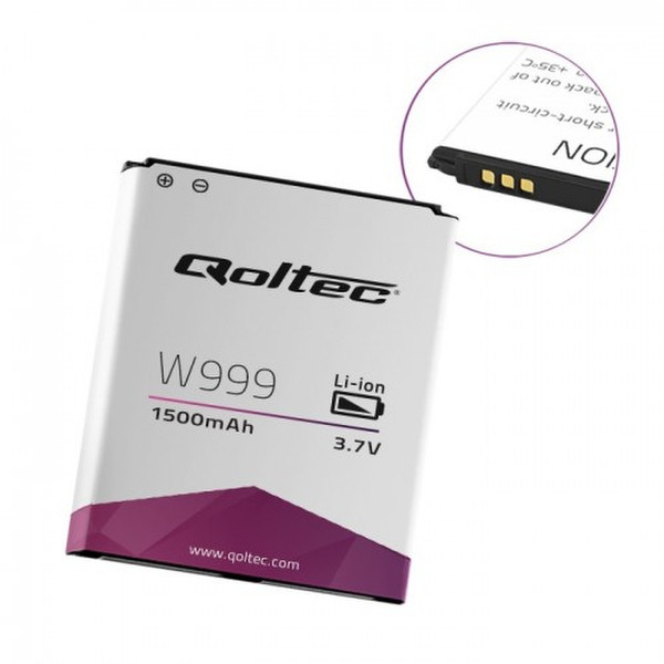 Qoltec 52046 Lithium-Ion (Li-Ion) 1500mAh 3.7V rechargeable battery