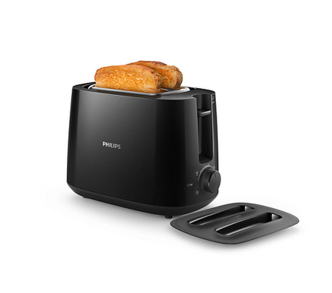 Philips Daily Collection HD2582/90 2slice(s) 830W Black toaster
