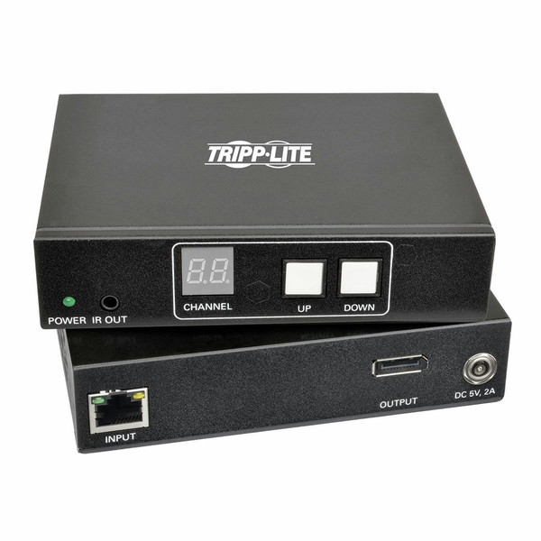 Tripp Lite DisplayPort Audio/Video with RS-232 Serial and IR Control over IP Extender Kit, 1920 x 1080 (1080p) @ 60 Hz, 200 m