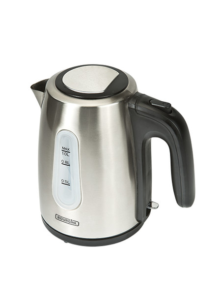 Bourgini Classic Deluxe Kettle 1.0l 1L Black,Stainless steel 1600W