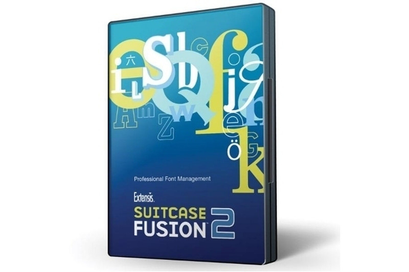 Extensis Suitcase Fusion 2.0, Standalone, Update Suitcase 9.x Win / Suitcase Windows (v11.x) / Font Reserve v2.6, CD/DVD, EN, Win