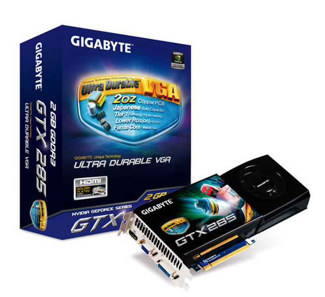 Gigabyte GV-N285UD-2GI GeForce GTX 285 2GB GDDR3 Grafikkarte