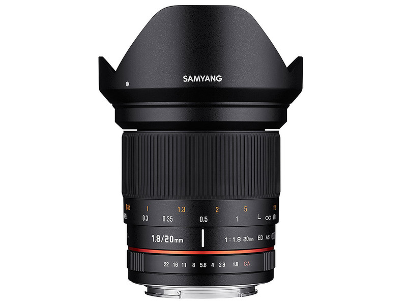 Samyang 20mm F1.8 ED AS UMC SLR Wide lens Черный