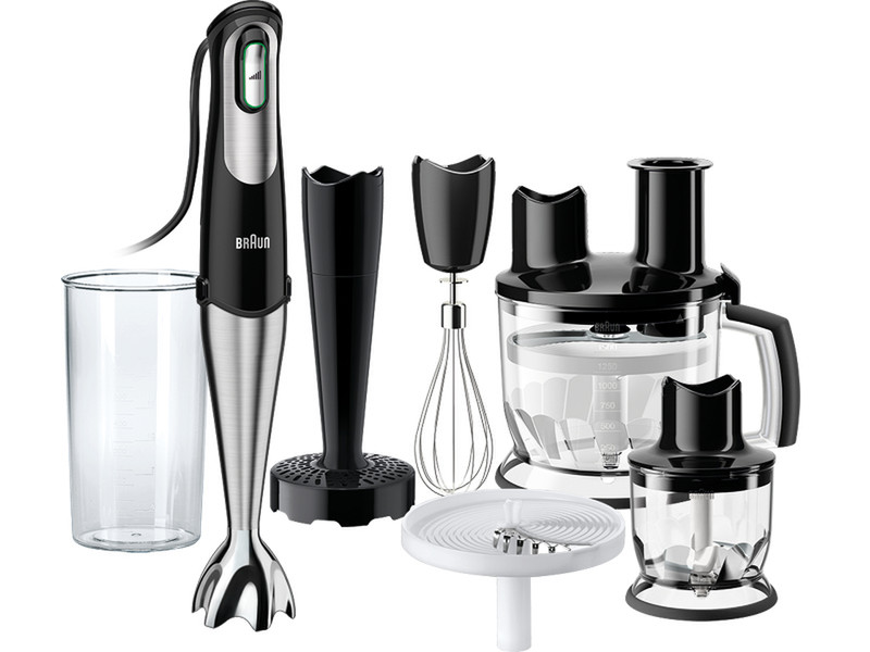 Braun Multiquick 7 Hand blender MQ 787 Gourmet Погружной Черный, Матова сталь 350л 750Вт