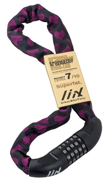 Liix Stitched Love Черный, Фиолетовый 850мм Chain lock