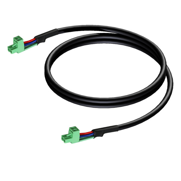 AUDAC CLA530 0.5m 2-pin terminal block 2-pin terminal block Black,Green power cable