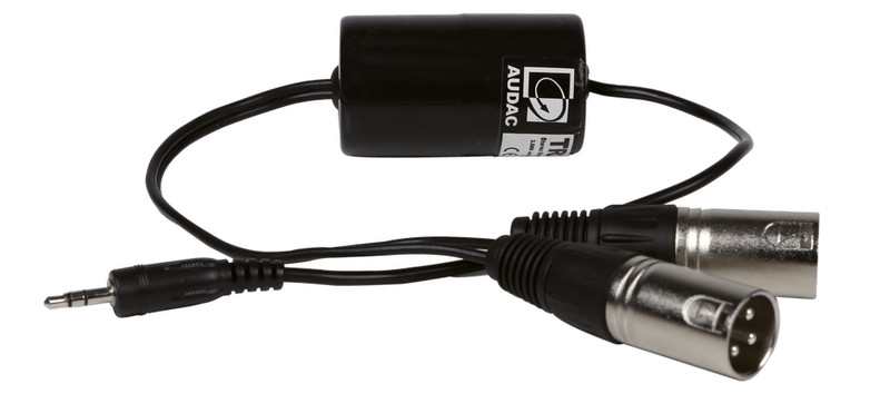 AUDAC TR2080 3.5mm 2 x XLR (3-pin) Black audio cable