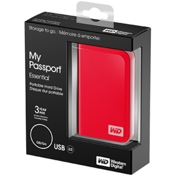 Western Digital My Passport Essential 320GB 2.0 320GB Rot Externe Festplatte