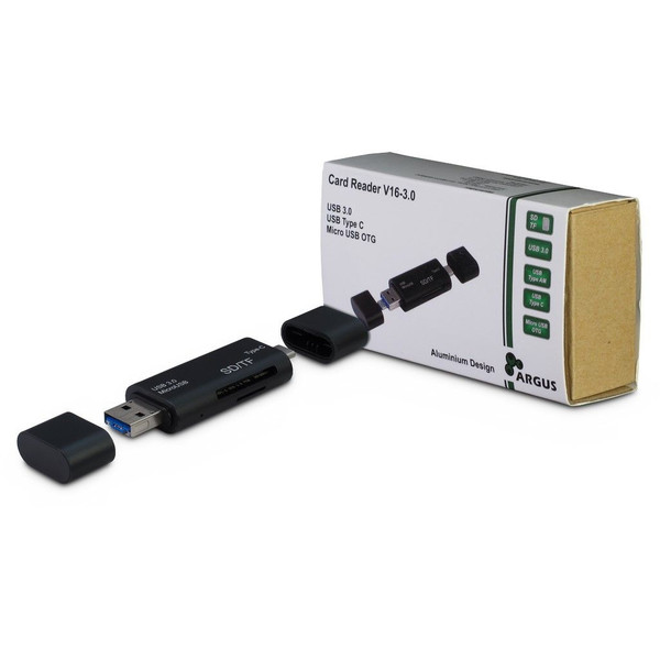 Inter-Tech Argus V16-3.0 Internal USB 3.0 Black card reader