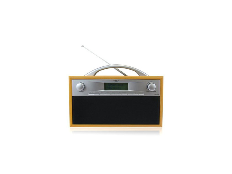 Xoro DAB 200 Портативный Цифровой Черный, Серый, Деревянный радиоприемник