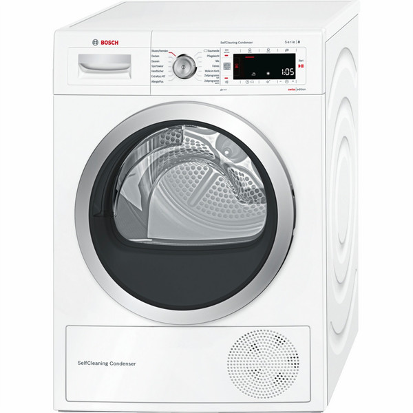 Bosch Serie 8 WTW87570CH Отдельностоящий Фронтальная загрузка 8кг A+++ Белый сушилка для белья