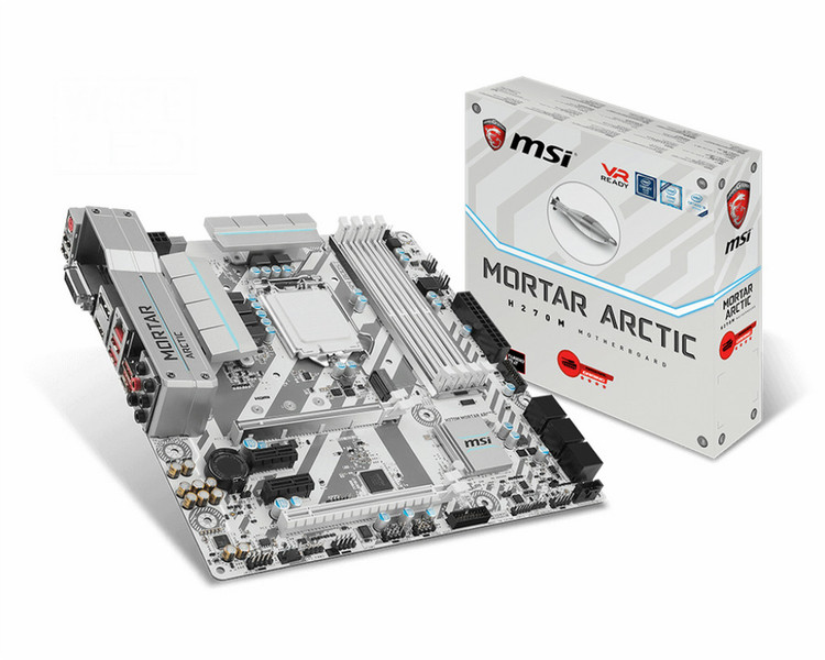 MSI H270M MORTAR ARCTIC Intel H270 LGA1151 Mini ATX motherboard